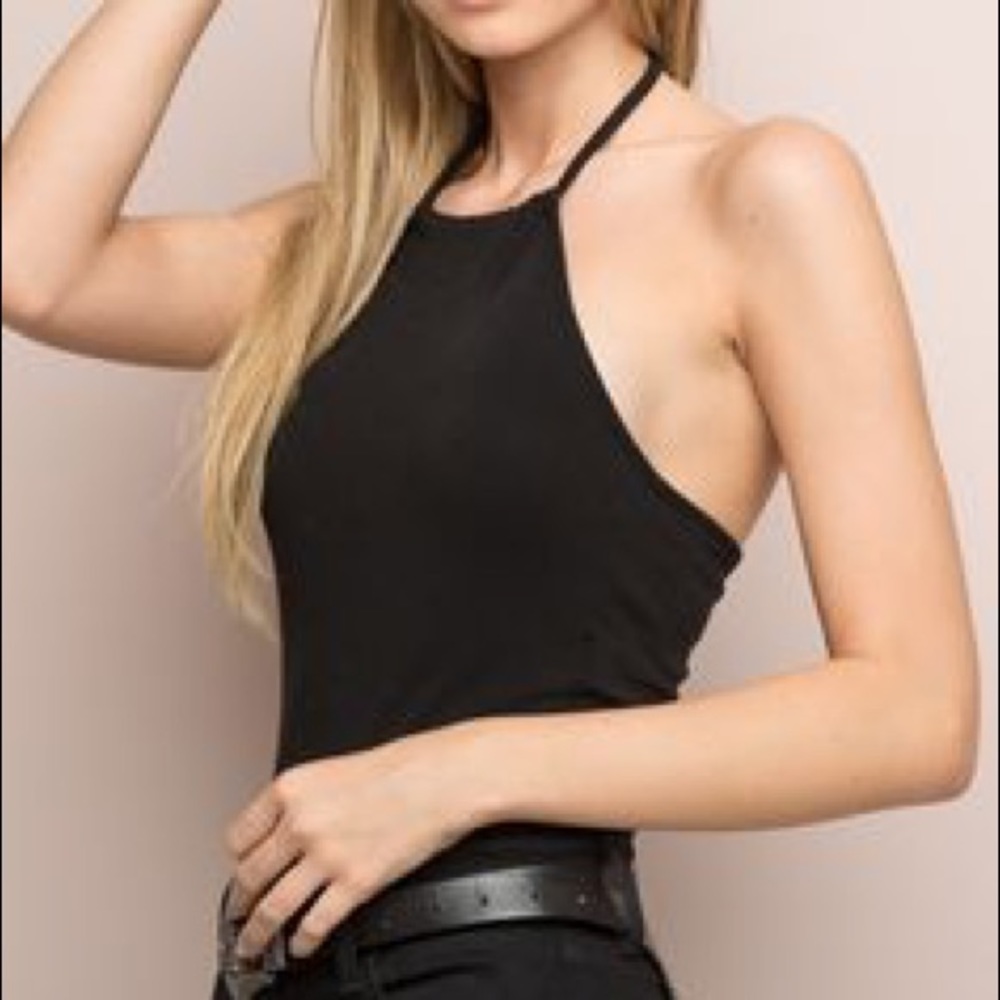 Brandy Melville Black Halter Top